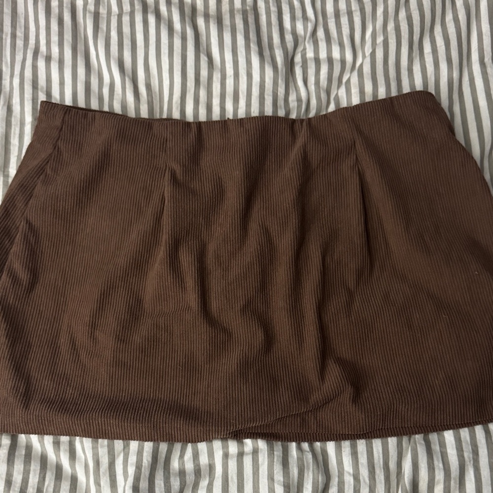 Brown Corduroy Skort